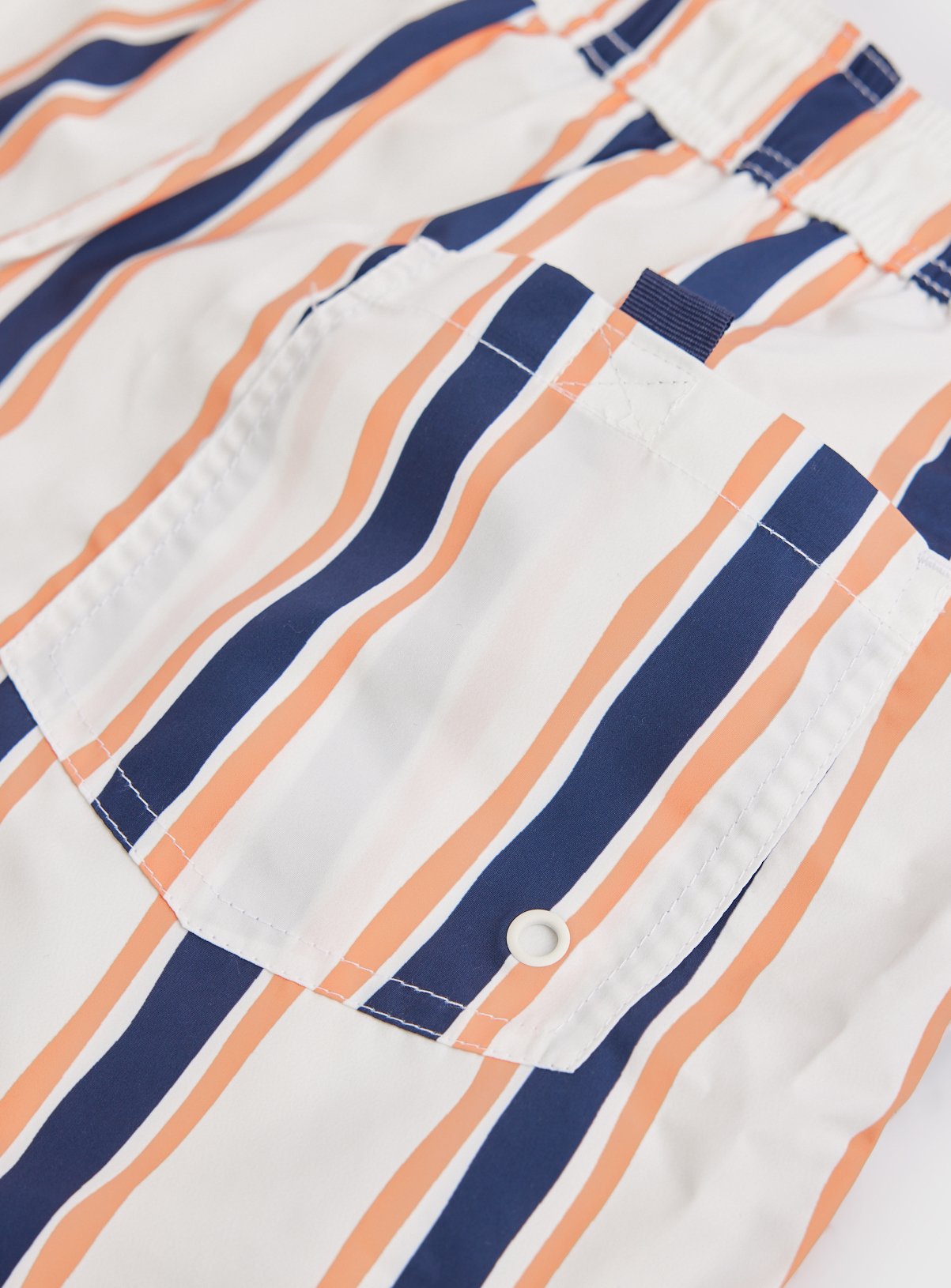 Blue & Orange Stripe Swim Shorts L - Image 3 thumbnail